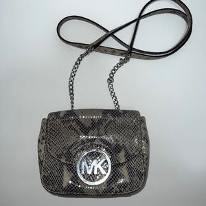 Michael Kors Snakeskin Python Crossbody Chain Bag